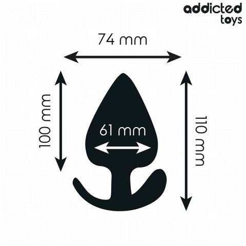 Addicted Toys Korek anatomiczny XXL 11 cm silikonowy, czarny