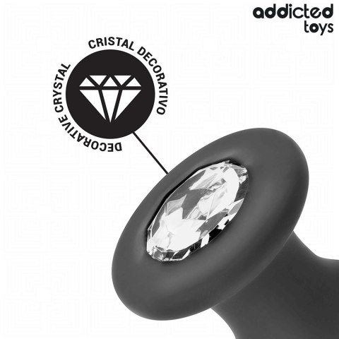 Addicted Toys Korek anatomiczny S 8,8 cm z ozdobnym kryształem
