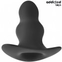 Addicted Toys Korek anatomiczny pusty M silikonowy 9,6 cm czarny