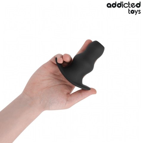Addicted Toys Korek anatomiczny pusty M silikonowy 9,6 cm czarny