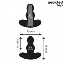 Addicted Toys Korek anatomiczny pusty M silikonowy 9,6 cm czarny