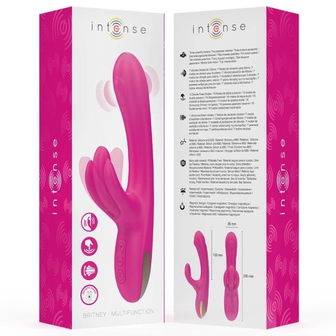 Intense Britney rożowy multifunkcyjny wibrator kroliczek 23 cm, 3 silniki