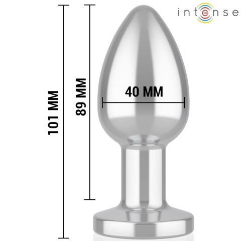Intense Large Plug Metalowy z 10 Trybami Wibracji i Pilotem L