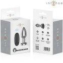 Intense Large Plug Metalowy z 10 Trybami Wibracji i Pilotem L