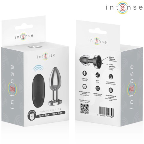 Intense Metalowy Korek Wibracyjny M 10 Trybow Pilot Bezprzewodowy