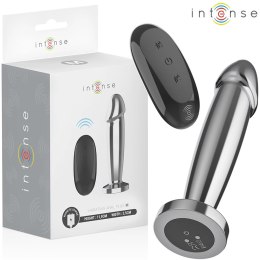 Intense Plug Metalowy M - 10 Trybow Wibracji, Pilot, Aluminium