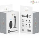 Intense Plug Metalowy M - 10 Trybow Wibracji, Pilot, Aluminium