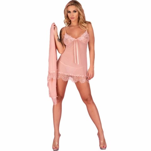 LivCo Corsetti Fashion Hyeona 1710 Babydoll + stringi pudrowy roż XL