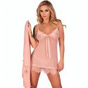 Livco Corsetti Fashion Hyeona babydoll + stringi M pudrowy roż
