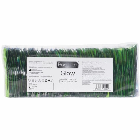 Pasante Glow 144 szt. prezerwatywy świecące w ciemności 53 mm