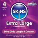 SKINS Extra Large Premium prezerwatywy waniliowe 4 sztuki