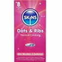 Skins Dots & Ribs Premium prezerwatywy 8 szt. teksturowane wanilia