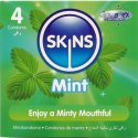 Skins Mint Premium prezerwatywy 4 szt. smak miętowy ultracienkie