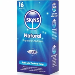 Skins Natural Premium prezerwatywy waniliowe 16 sztuk ultracienkie
