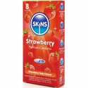 Skins Strawberry Premium 8 szt. - prezerwatywy zapachowe truskawkowe