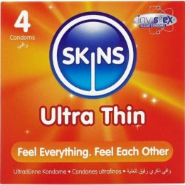 Skins Ultra Thin - prezerwatywy premium, ultracienkie, 4 sztuki