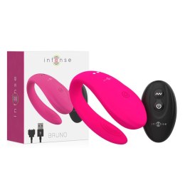 Intense Bruno Partner Double Pleasure rożowy - podwojny system wibracji, pilot