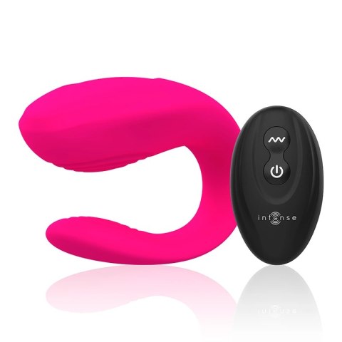 Intense Bruno Partner Double Pleasure rożowy - podwojny system wibracji, pilot