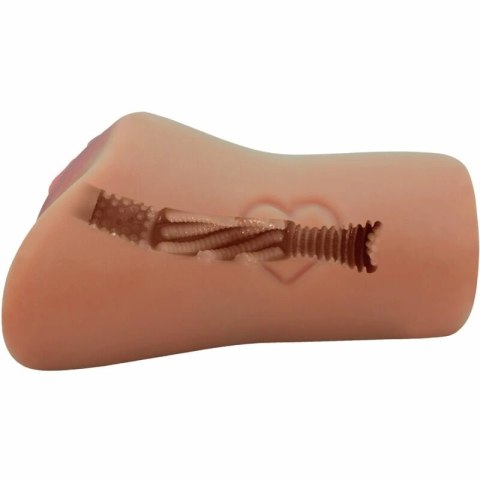 Crazy Bull BM-009238N-1 Intymny Masturbator model dwukanałowy TPR, naturalny kolor