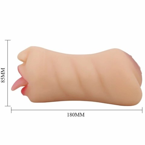 Crazy Bull Sarah - Masturbator dwukanałowa maszyna intymna z miękkiego silikonu TPR