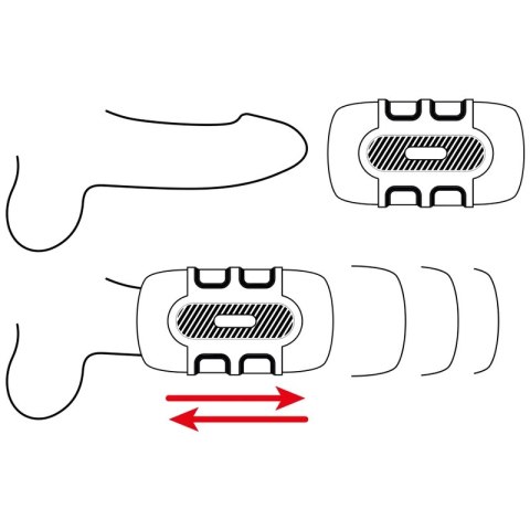 Jamyjob Turbo - Podwojna maszyna intymna z dwoma otworami TPE ABS