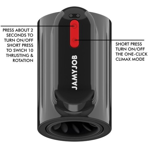 Jamyjob Vortex Turbo 360° Czarna Maszyna Intymna z Rotacją i Ruchem