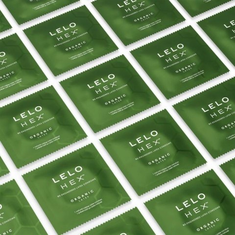 LELO HEX Organic prezerwatywy 3 szt. lateks organiczny L-arginina
