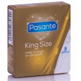 Pasante King Size Prezerwatywy 3 szt. - większy rozmiar, gładka powierzchnia