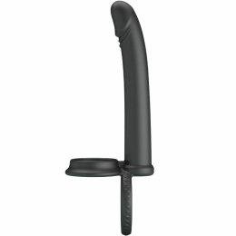 Pretty Love Dillion - Pierścień wibrujący silikonowy czarny, 12 trybow