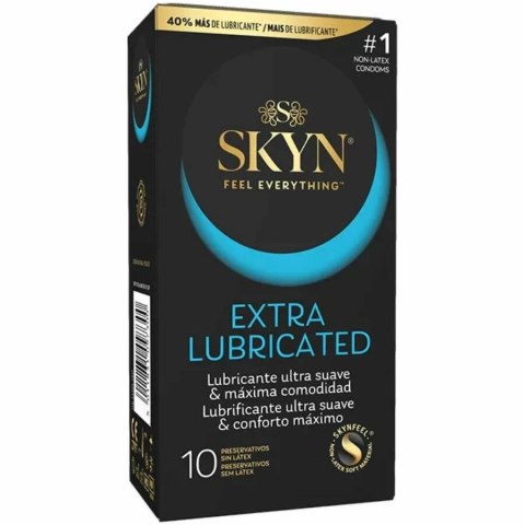 SKYN Extra Nawilżane Prezerwatywy Bez Lateksu 10 sztuk, ultra gładkie