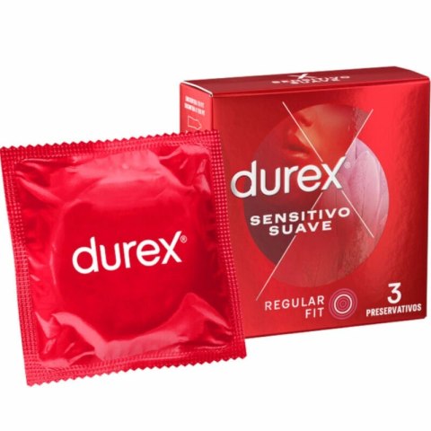 Durex Sensitive Soft prezerwatywy 3 szt. cienkie, anatomiczne, nawilżane