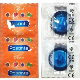 Pasante Blueberry prezerwatywy smakowe 144 szt. jagodowy aromat