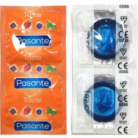 Pasante Blueberry prezerwatywy smakowe 144 szt. jagodowy aromat