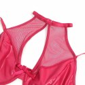 SUBBLIME 957605 Komplet bielizny PU skora czerwona S/M