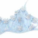 SUBBLIME Zestaw bielizny Blue Floral - haftowana koronka, S/M
