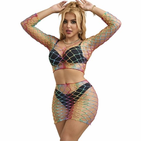 Subblime Rainbow Mesh Dwuczęściowy Zestaw z Długim Rękawem, Uniwersalny