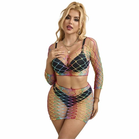 Subblime Rainbow Mesh Dwuczęściowy Zestaw z Długim Rękawem, Uniwersalny