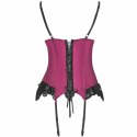 Livco Corsetti Fashion Agrafena Gorset + Stringi Bordowy S/M