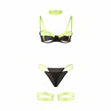 SUBBLIME 955281 Komplet z Naszyjnikiem i Detalami Fluorescencyjny Zielony L/XL
