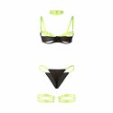 SUBBLIME 955281 Komplet z Naszyjnikiem i Detalami Fluorescencyjny Zielony L/XL