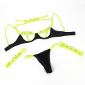 SUBBLIME 955281 Komplet z Naszyjnikiem i Detalami Fluorescencyjny Zielony L/XL