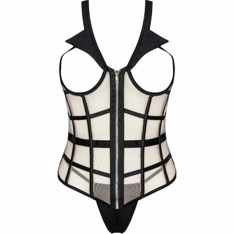 LivCo Corsetti Laura LC 20215 Gorset z Stringami L/XL Czarny-Beżowy