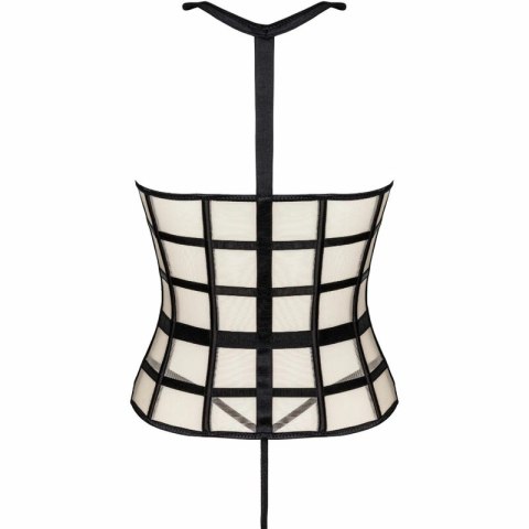 LivCo Corsetti Laura LC 20215 Gorset z Stringami L/XL Czarny-Beżowy