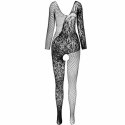 PASSION BS107 Bodystocking czarny elastyczny jeden rozmiar
