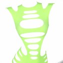 Subblime 952280 Zielona sukienka siateczkowa, długi rękaw, uniwersalny rozmiar