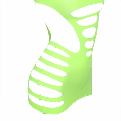 Subblime 952280 Zielona sukienka siateczkowa, długi rękaw, uniwersalny rozmiar
