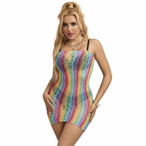 Subblime Sukienka Siatkowa Rainbow Bez Rękawow Odkryte Ramiona One Size