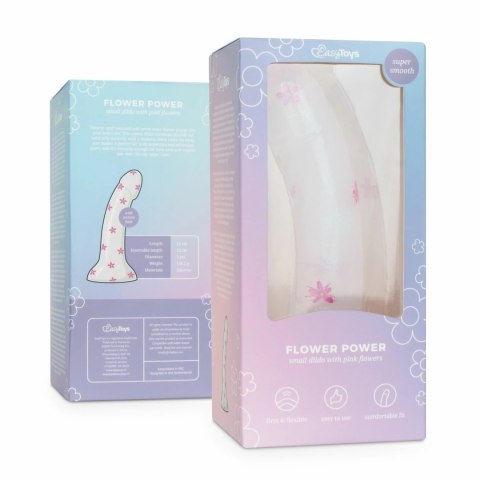 Dildo Collection Flower Power model Pink Glitter 15 cm żelowy design