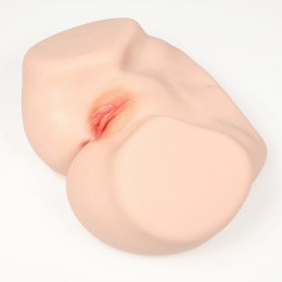 Kokos 004 Vanilla Onahole - model dwuwarstwowy, jasny beż, system podwojnej tekstury