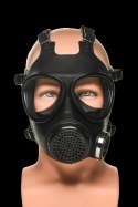 XR Brands Inhaler Gas Mask Black & White - silikonowa maska z butelką 1L